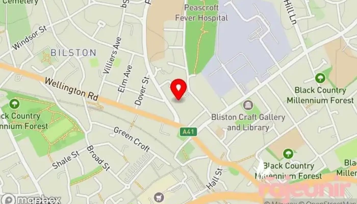Brutons Pharmacy Bilston -  Map - Bilston