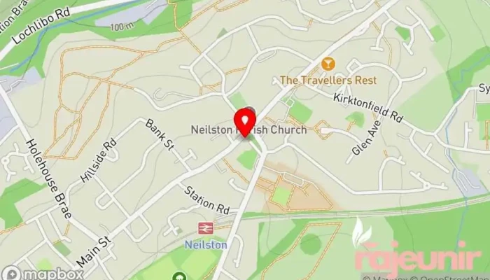 map of Gilbride Pharmacy and Travel Clinic - Neilston Pharmacy in Glasgow