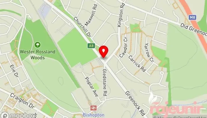 Kate Stewarts Chemists -  Map - Bishopton