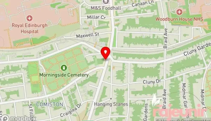 Lindsay Gilmour Pharmacy Comiston Road Map - Edinburgh