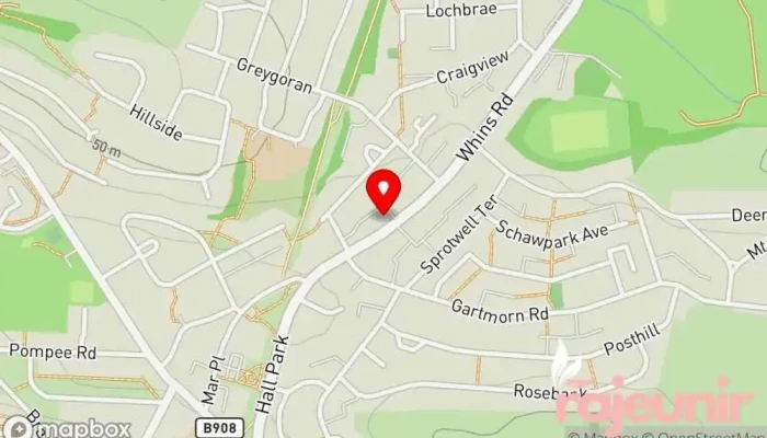 map of Lindsay & Gilmour Pharmacy Sauchie Pharmacy in Alloa
