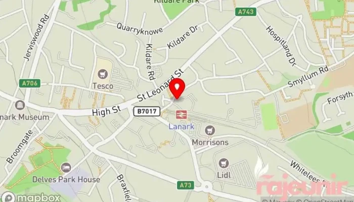 map of Rowlands Pharmacy Lanark Pharmacy in Lanark